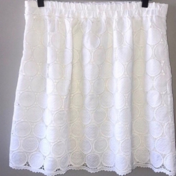 Daniel Rainn for Anthropologie circle lace skirt white M NWT - Picture 5 of 7